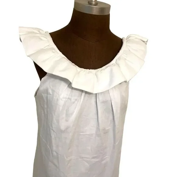 Trina Turk Women's Ruffled Shift Dress White Size XL Extra Large New‎ With Tags - Picture 3 of 10